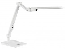 LED stolní lampa GRAFIK-CCT s dlouhým ramenem, BÍLÁ 10W 600lm s regulací teploty bílé
